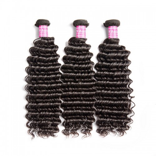 Virgin Deep Wave Hair Bundles With 5x5 Transparent/HD Lace Closure | Human Hair Wig | Lace Front